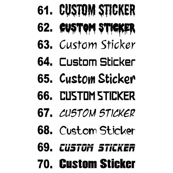 Pro Cut Stickers Custom Personalised Glitter Sparkle Vinyl Decals - Any Text/Slogan, Die Cut, Made In UK